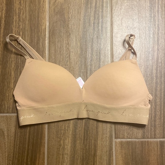 PINK Victoria's Secret Other - Victoria’s Secret PINK wear everywhere wireless push-up bra nude